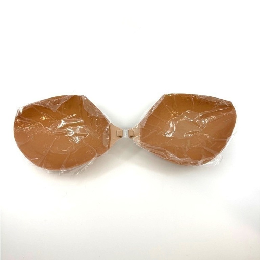 BOOMBA Demi Sticky Bra Beige Size F Strapless Adhesive Silicone NEW open box - Picture 3 of 6